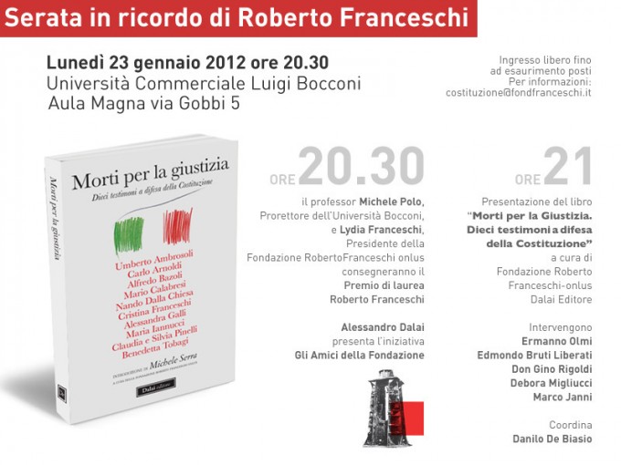 23 gennaio 2012 Morti per la Giustizia