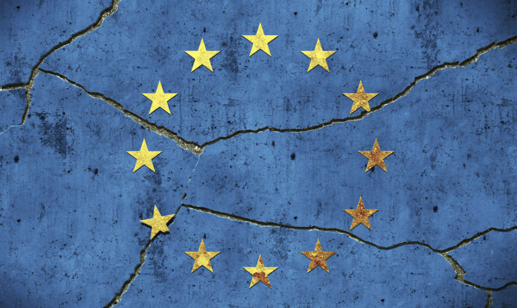 Europe / broken symbol on a wall
