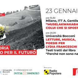 23 gennaio 2020 – Giornata in ricordo di Roberto Franceschi –  Dalla memoria un progetto per il futuro: “Perché non sono nata coniglio”