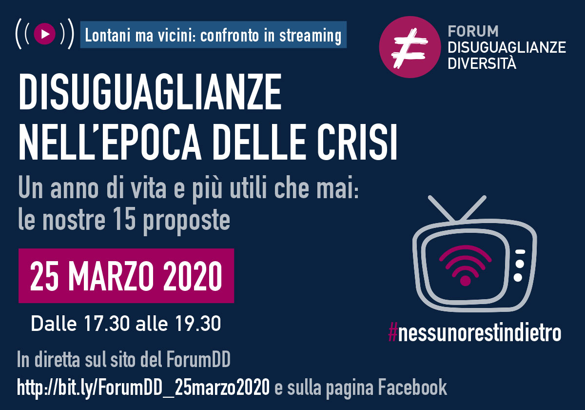 Disuguaglianze nell’epoca delle crisi. Un anno di vita e più utili che mai: le nostre 15 proposte