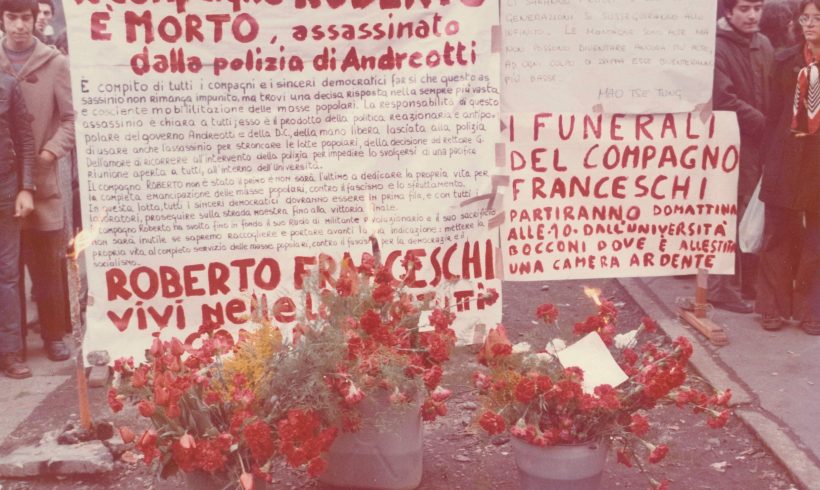 L’archivio dei processi per l’uccisione di Roberto Franceschi è aperto alla consultazione